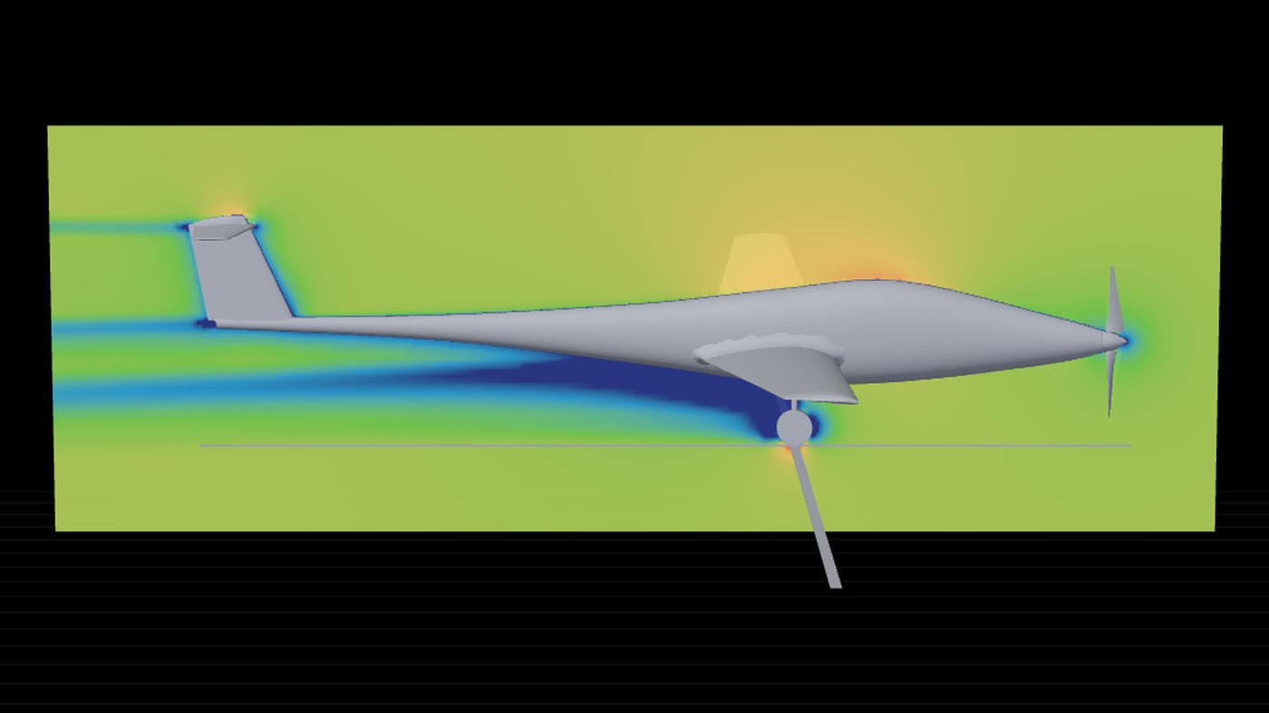 CFD: air speed on the centreline