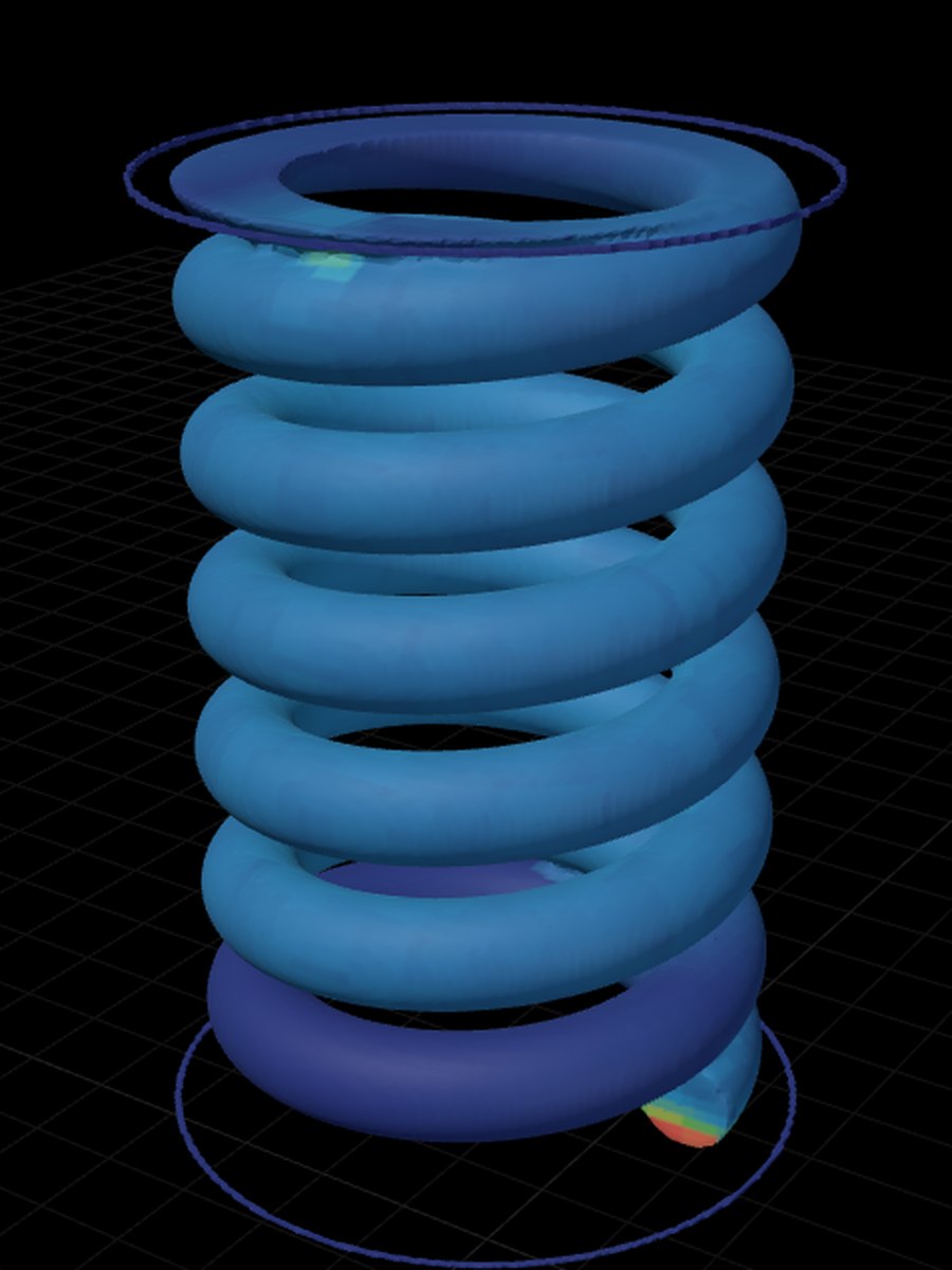 Structural: stress in a spring