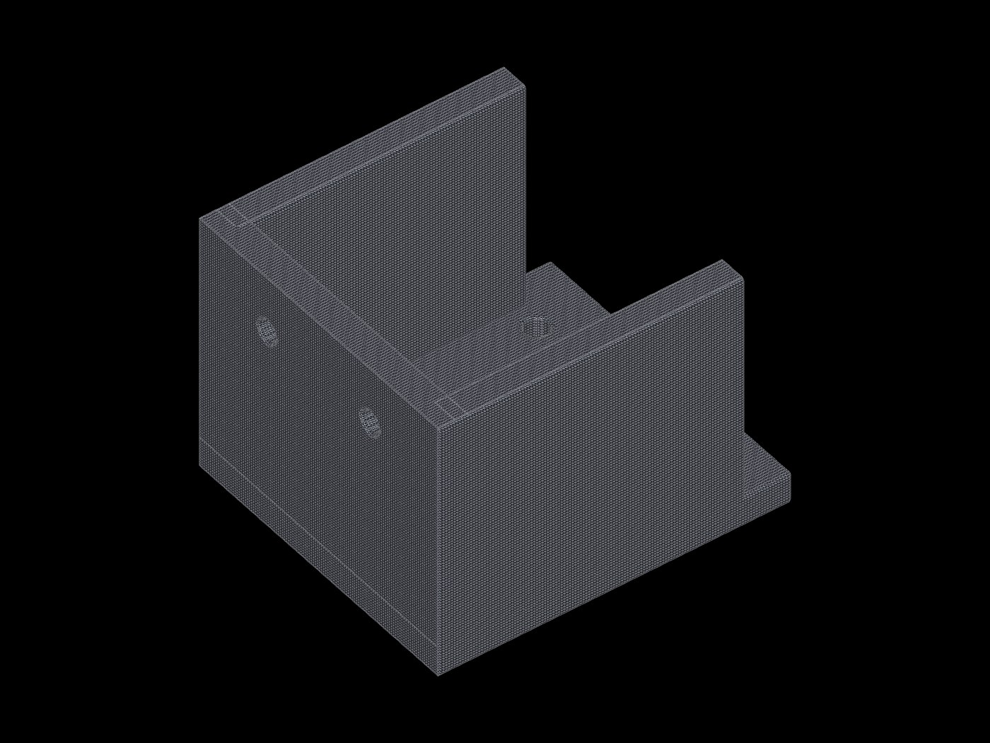 STL: the generated part as a watertight triangle mesh